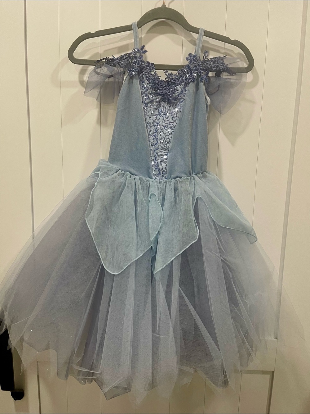 Ballet Weissman Light Blue Sparkle Tulle Fairy Dress Up Princess child medium CM